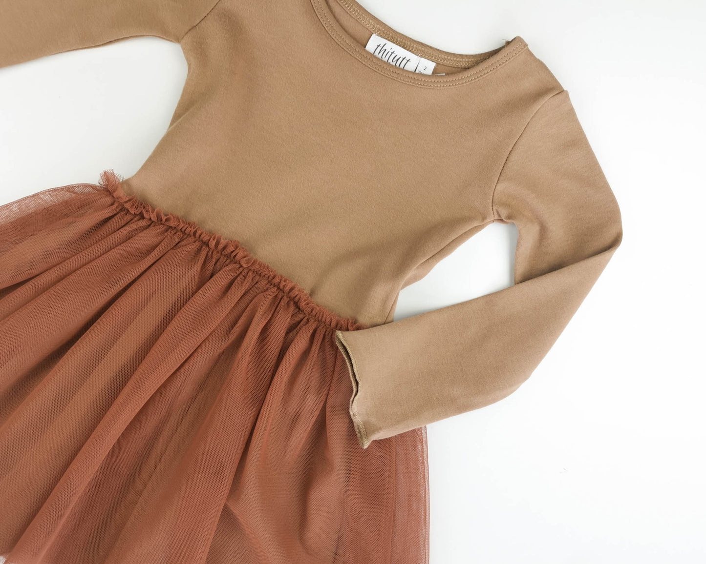 Tulle kjole brun