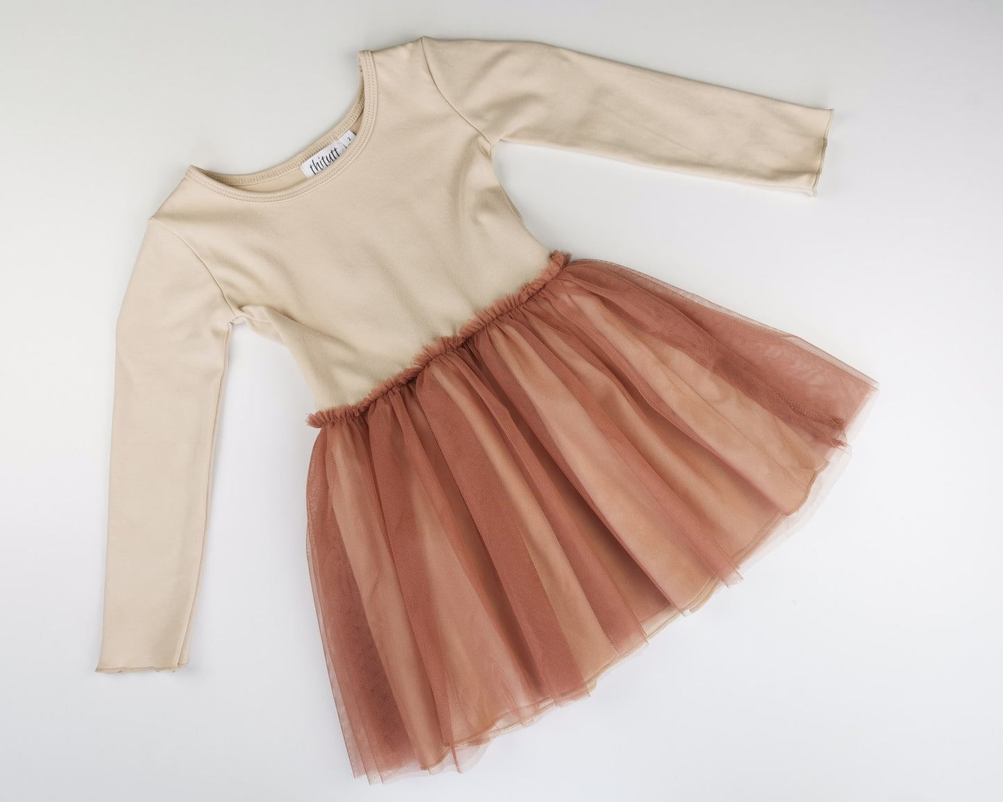 Tulle kjole beige