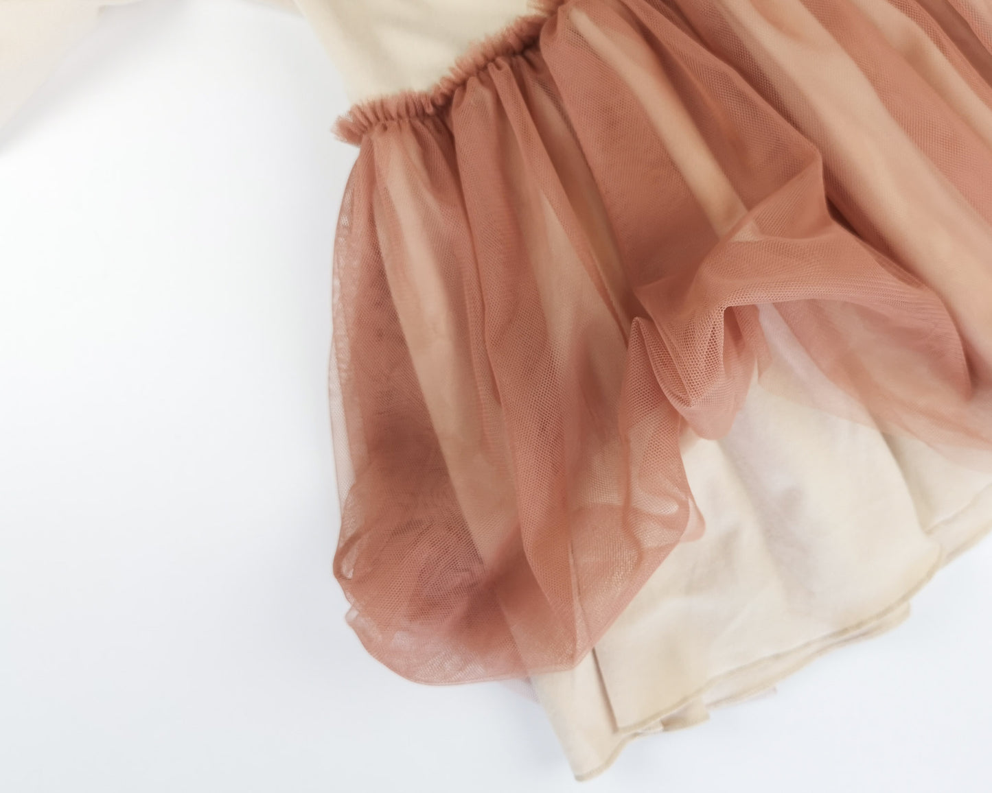 Tulle kjole beige