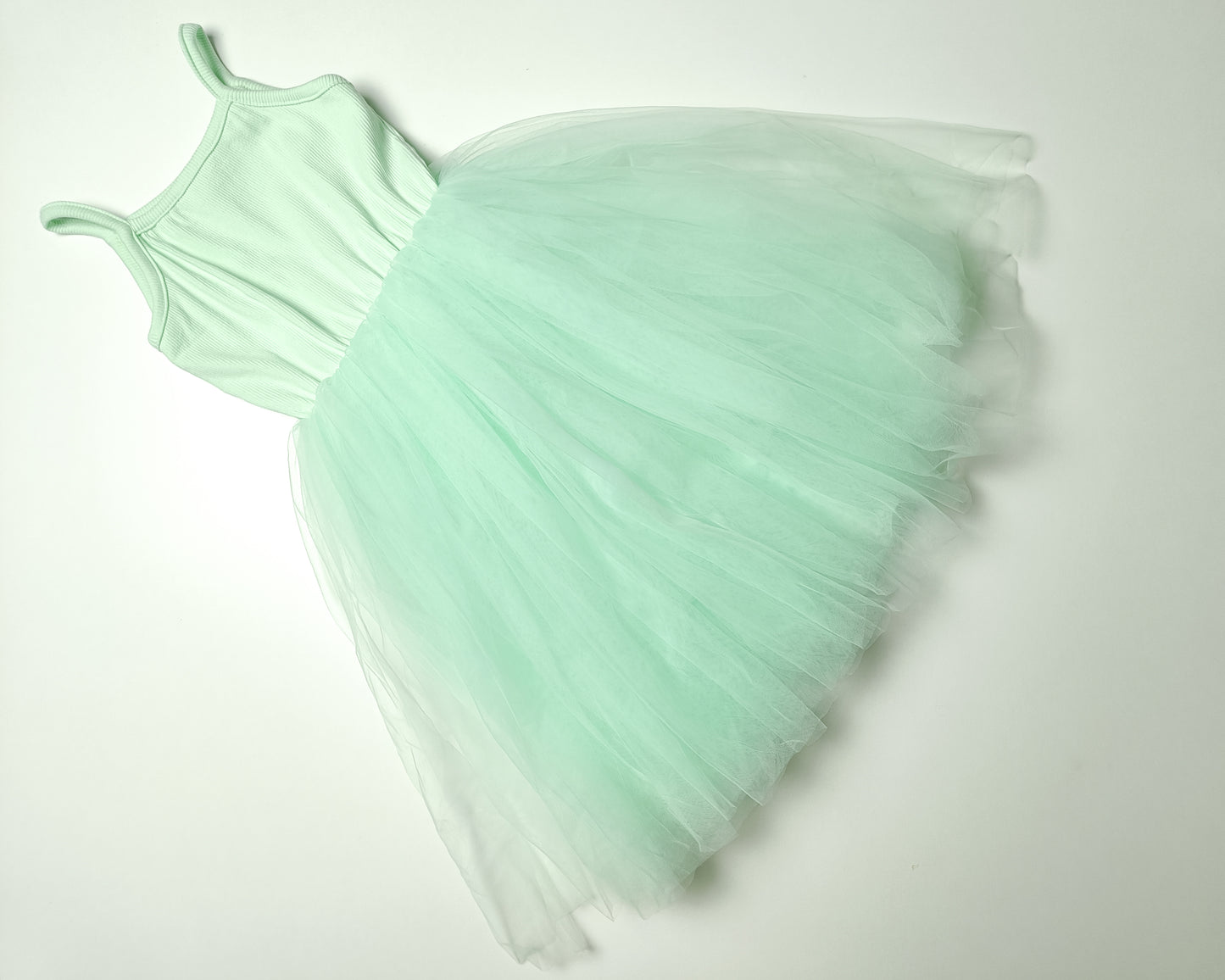 Sukkerspinn-kjole mintgrønn