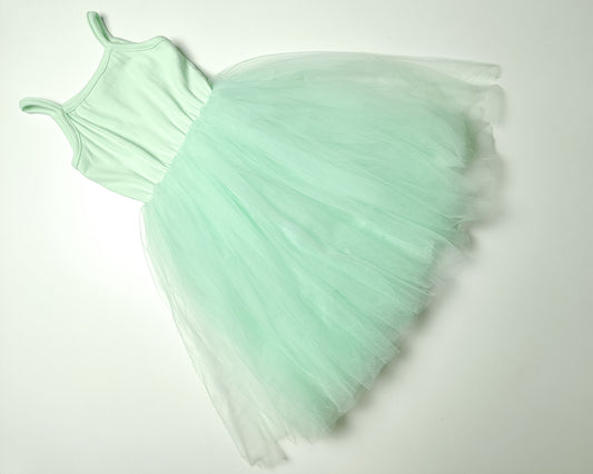 Sukkerspinn-kjole mintgrønn